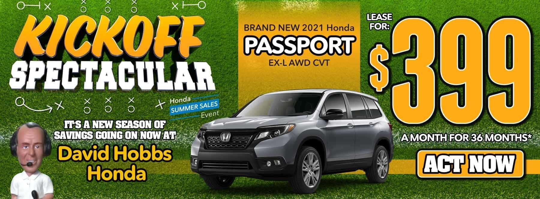 Brand New 2021 Honda Passport EX-L AWD CVT - Lease for $399 for 36 Mos. — ACT NOW