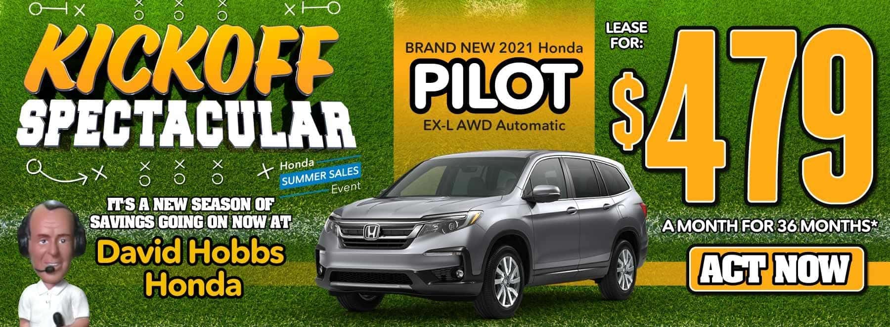 Brand New 2021 Honda Pilot EX-L AWD Automatic - Lease for $479 for 36 Mos. — ACT NOW