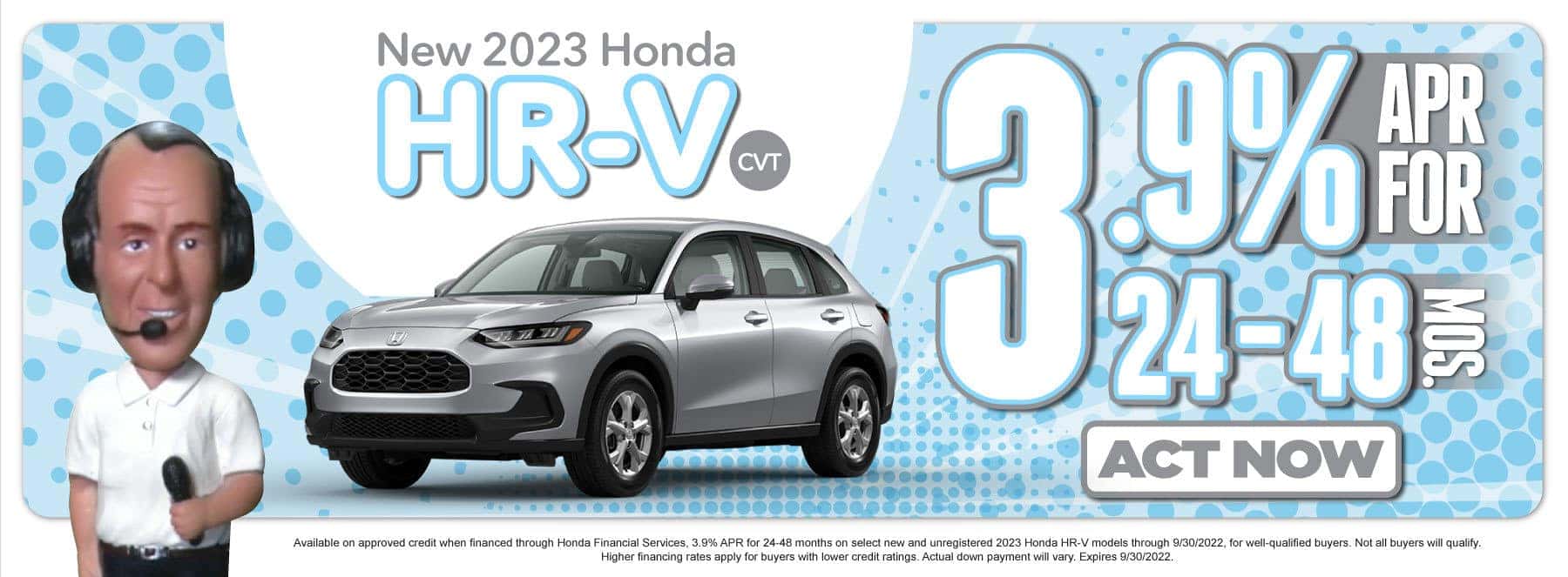 New 2023 Honda HR-V - 3.9% APR For 24-48 Months — ACT NOW
