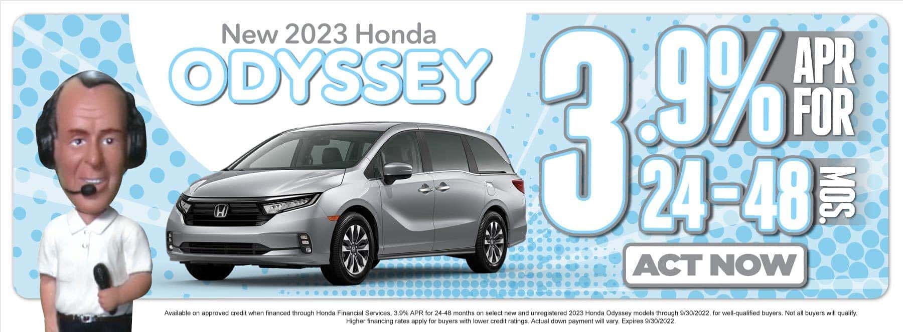 New 2023 Honda Odyssey - 3.9% APR For 24-48 Months — ACT NOW