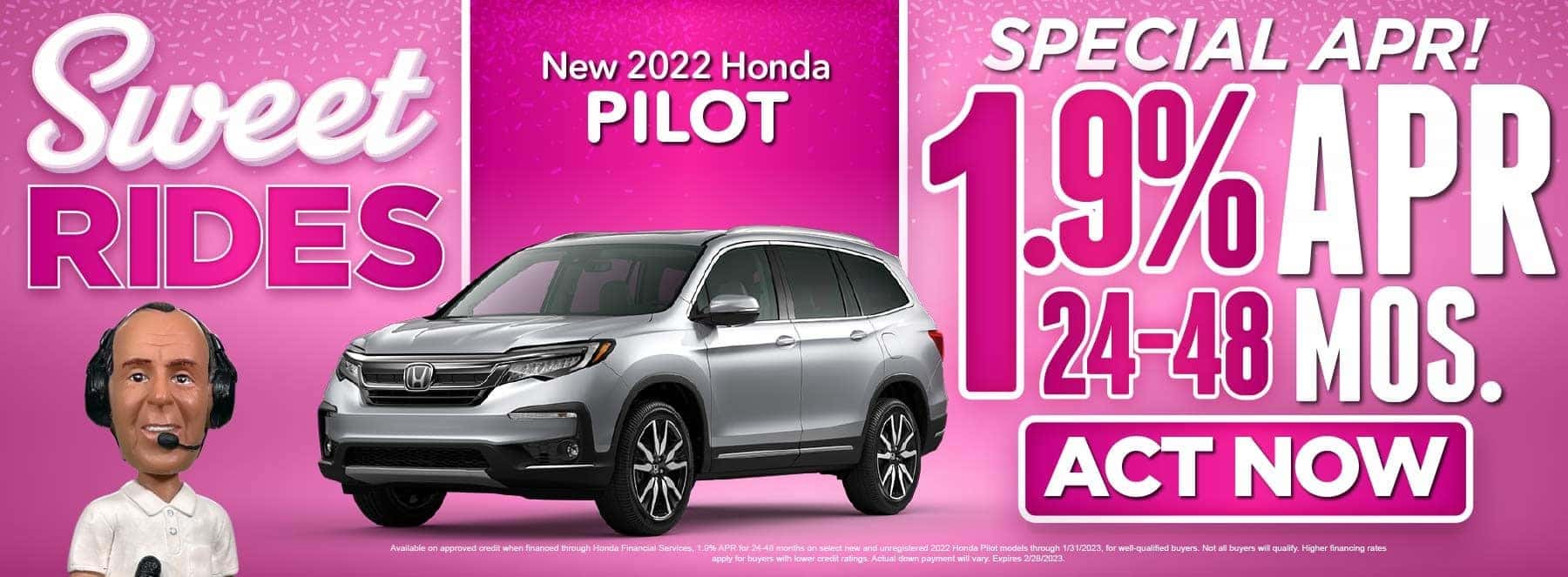 New 2022 Honda Pilot Special APR 1.9% APR for 24-28 Mos* | Act Now