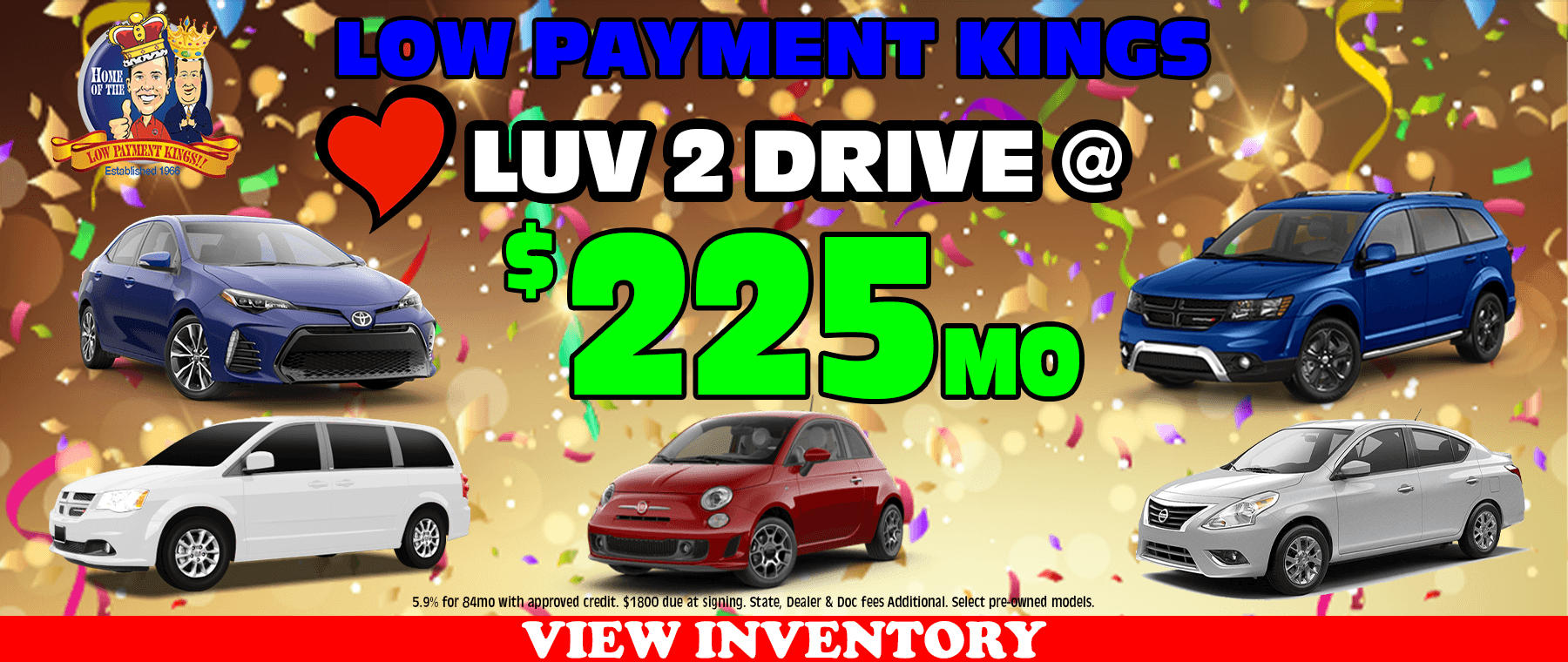 $225mo on many used vehicles during our Luv 2 Drive Event at Dodge Chrysler Jeep Ram of Winter Haven