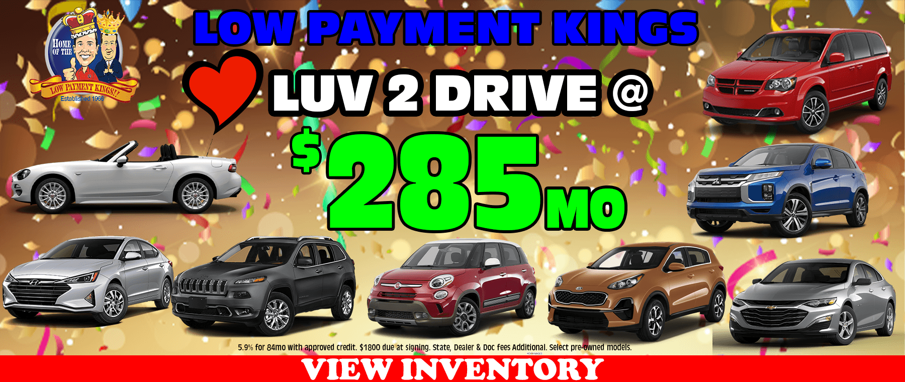 $285mo on many used vehicles during our Luv 2 Drive Event at Dodge Chrysler Jeep Ram of Winter Haven