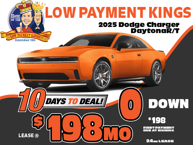 2025 Dodge Charger Daytona Lease 10 Days to Deal 198mo