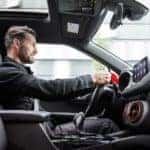 A man driving a 2019 Chevrolet Blazer RS | El Dorado Chevrolet in McKinney, Texas