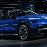 A blue 2024 Chevrolet Silverado EV | El Dorado Chevrolet in McKinney, Texas