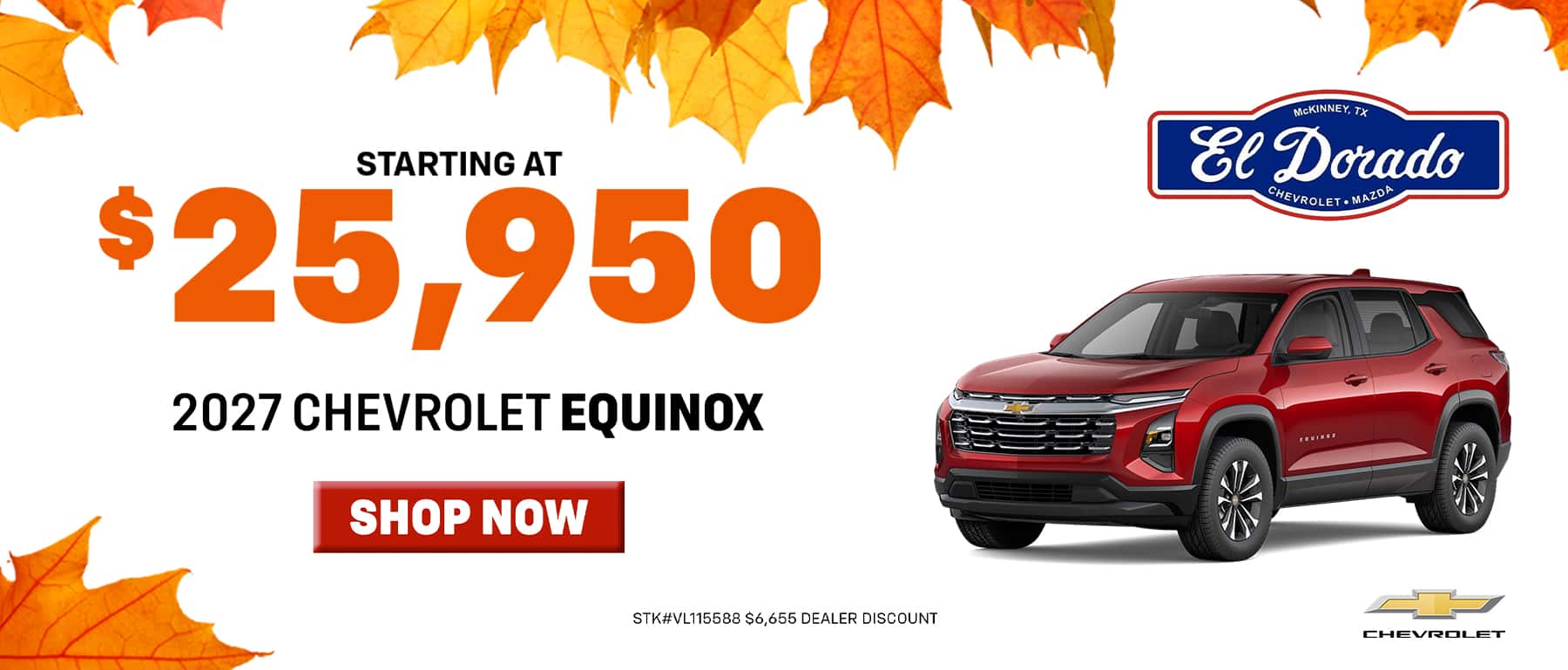 27 EQUINOX STARTING AT $25,950