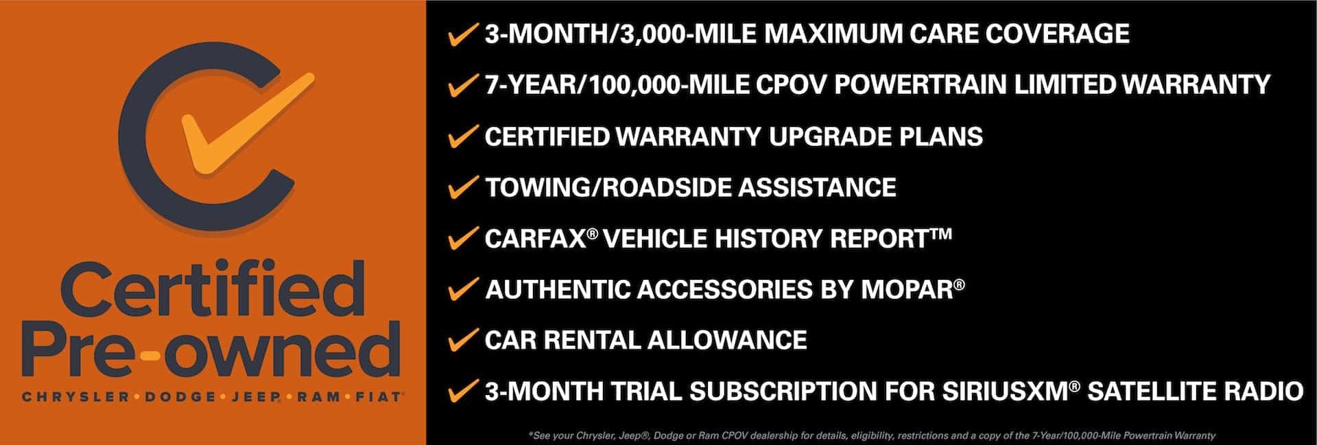 certified pre-owned benefits banner