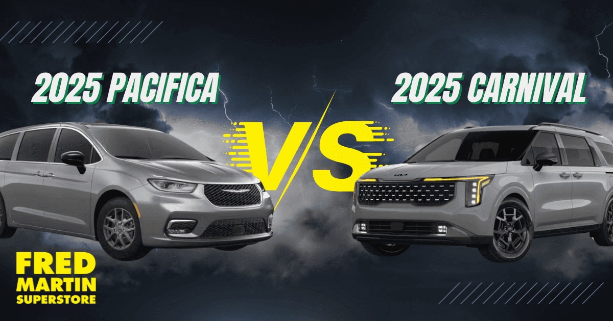 2025 Chrysler Pacifica versus 2025 Kia Carnival comparison image