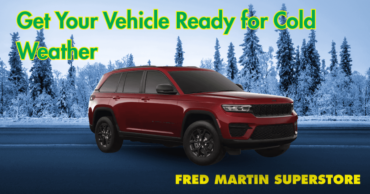 Vehicle driving safely on snowy Ohio roads during winter - Fred Martin Superstore tips