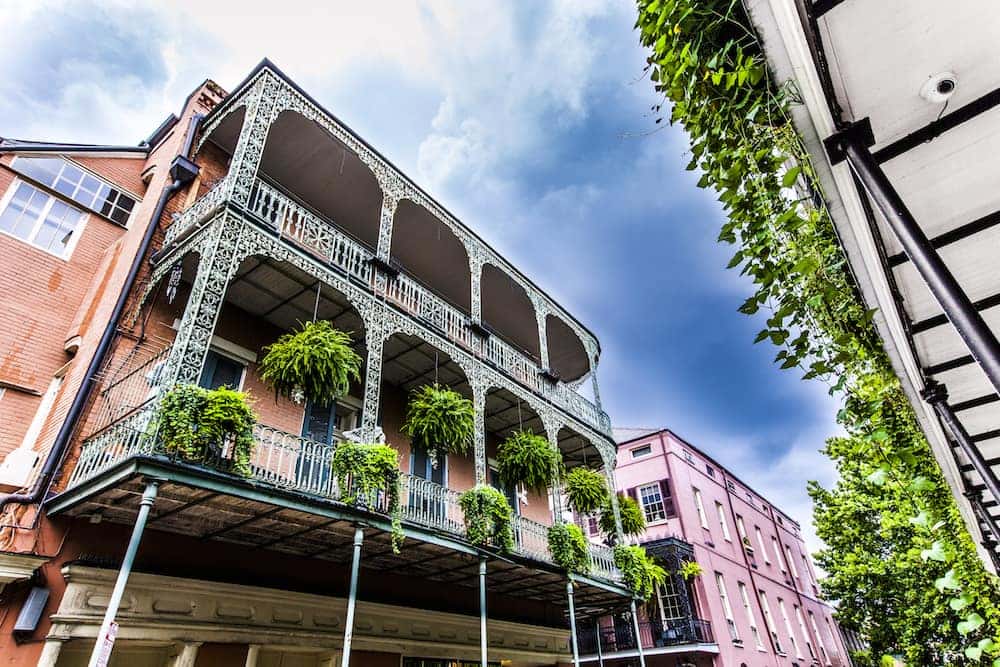 Houses in New Orleans French Quarter