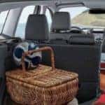 2019 Ford Escape interior trunk space filled with soccer ball and picnic basket