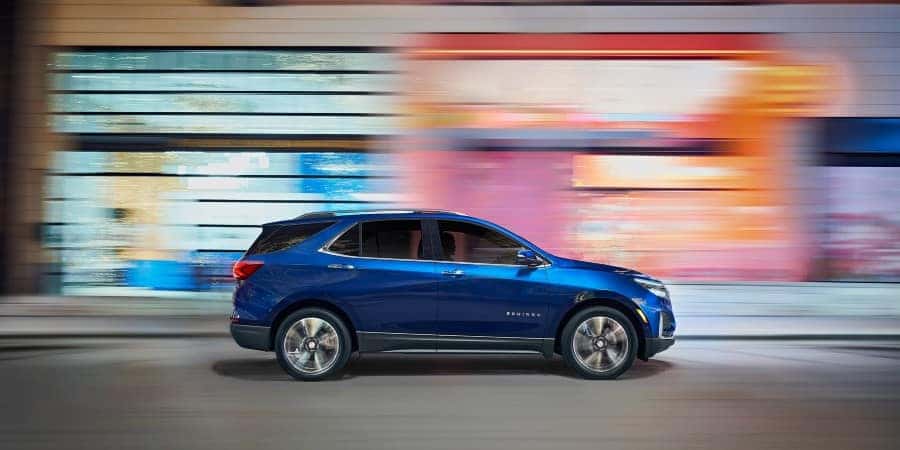 A blue 2022 Chevrolet Equinox Premier | Graff Chevrolet in Grand Prairie, Texas