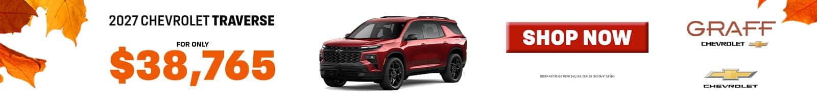 2027 Traverse for only $38,765