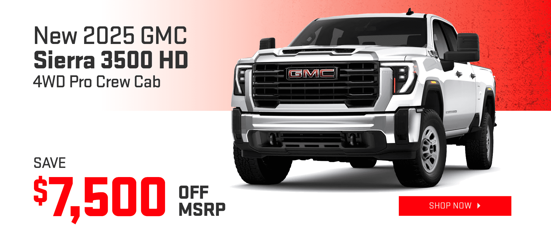 New 2025 GMC Sierra 3500 HD 4WD Pro Crew Cab