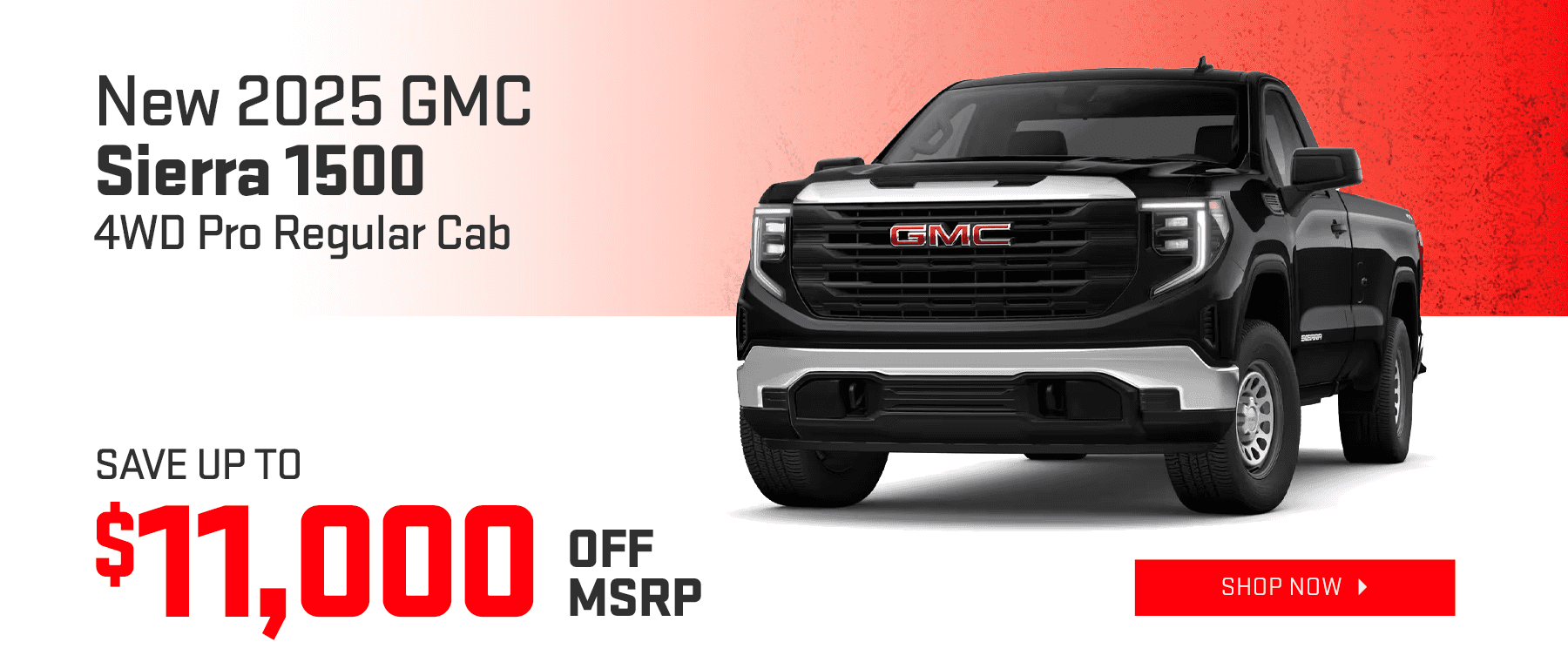 New 2025 GMC Sierra 1500 4WD Pro Regular Cab