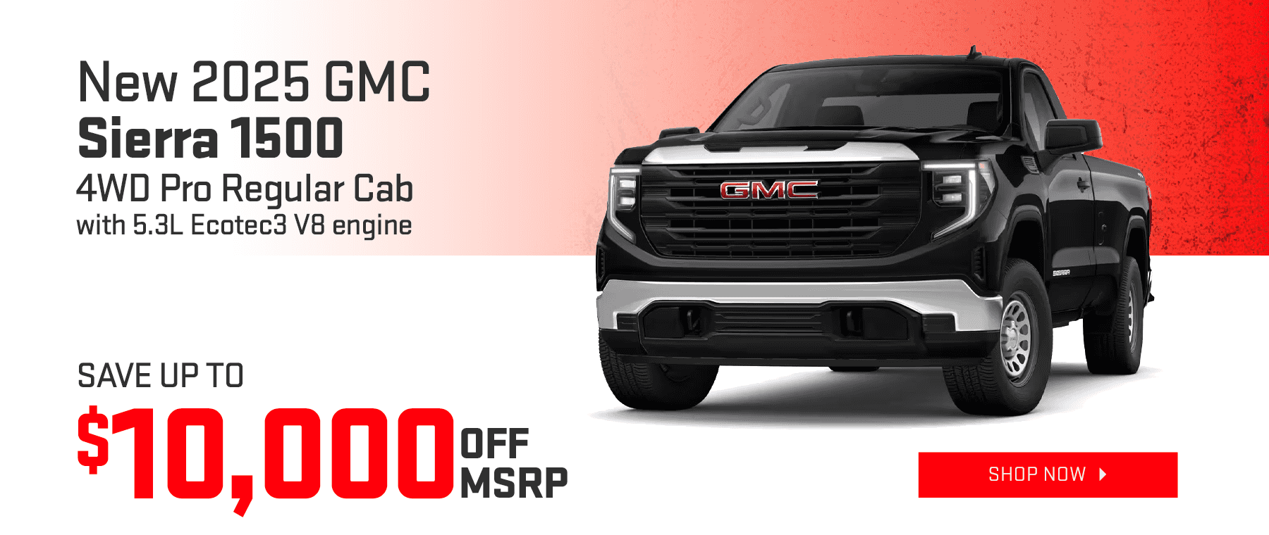 New 2025 GMC Sierra 1500 4WD Pro Regular Cab
