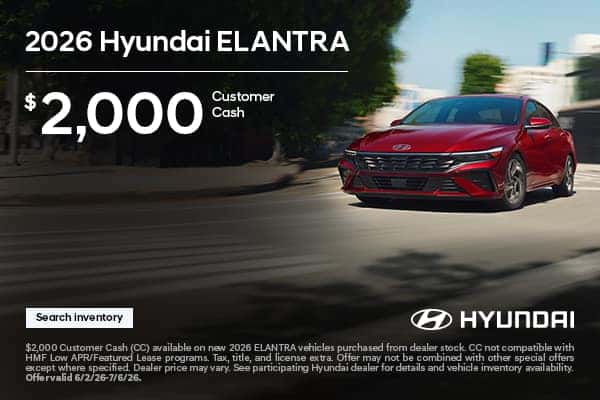 2026 Elantra Customer Cash