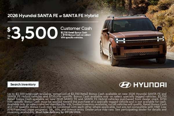 2026 Santa Fe & Santa Fe Hybrid Customer Cash