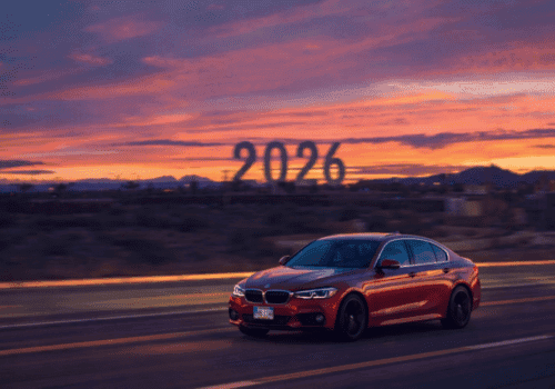 Car Driving in AZ with 2026 in the Back