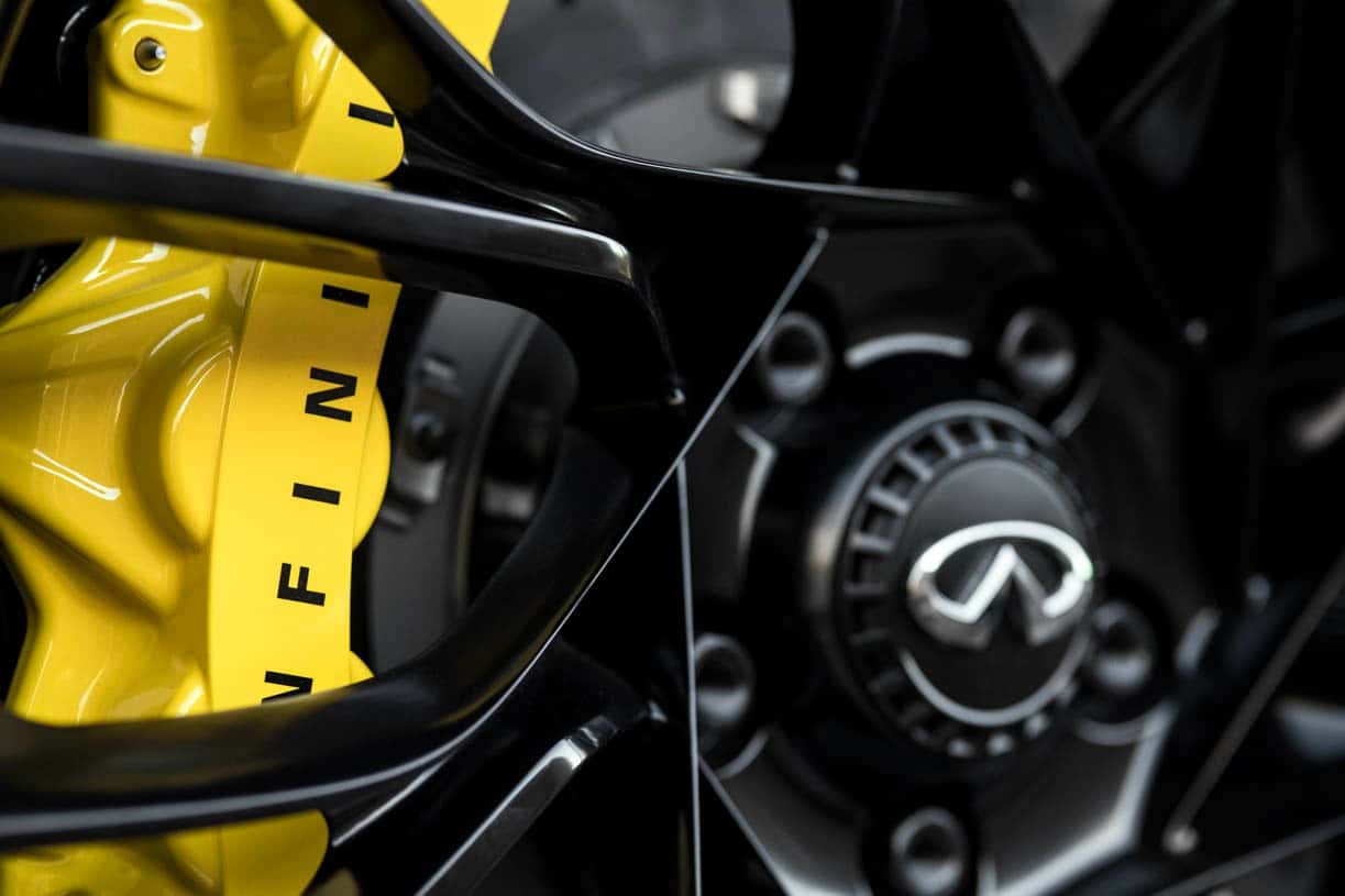 Close up of an INFINITI brake