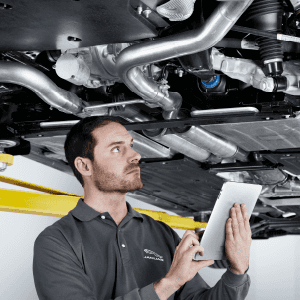 Man Running though maintenance checklist