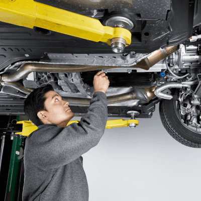 Man working on Jaguar