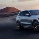 2020 Jaguar F-PACE driving in desert