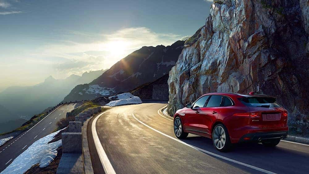 2019 Jaguar F-PACE on a mountain pass