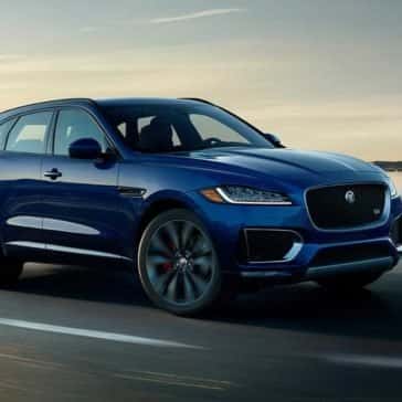 2018 Jaguar F-PACE blue exterior