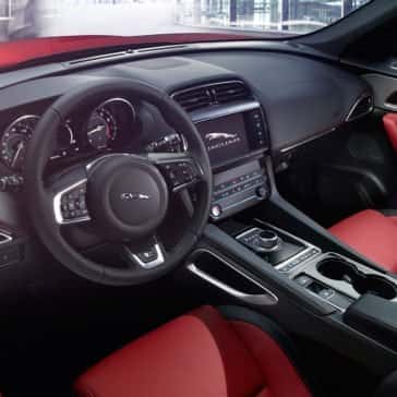 2018 Jaguar F-PACE front interior features