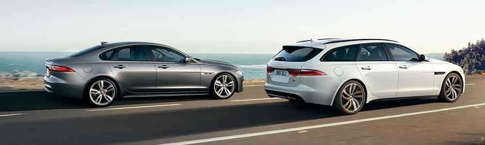 Jaguar XF models driving
