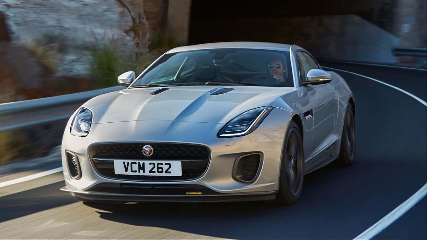 Man driving a 2018 Jaguar F-TYPE