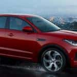 2018 Jaguar E-PACE First Edition driving through rain