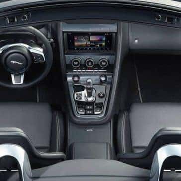 2019 Jaguar F-Type convertible interior top down view