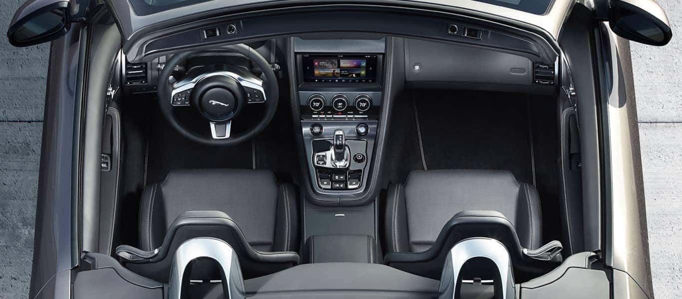 2019 Jaguar F-Type convertible interior top down view