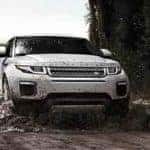 2018 Land Rover Range Rover Evoque off-roading through mud