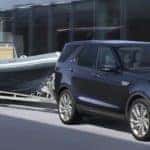 2020 Land Rover Discovery towing a boat