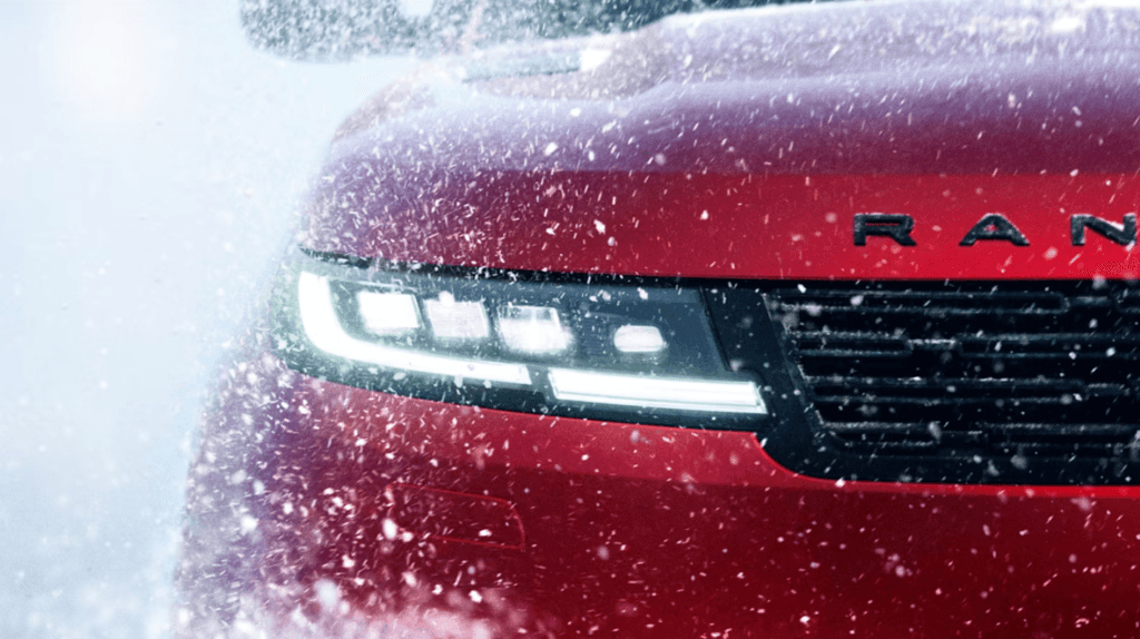 Range Rover Headlights in Snow