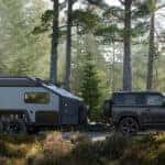 2026 Defender 90 towing a camper