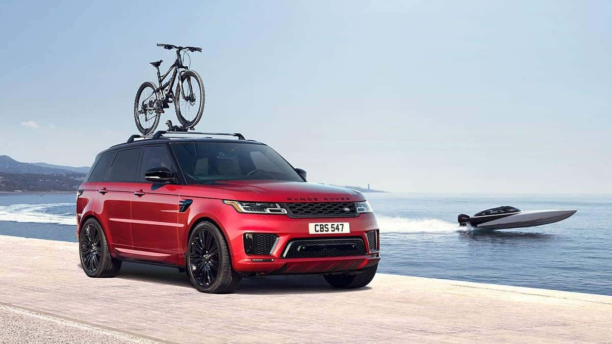 2020 Land Rover Range Rover Sport with Bike on Roof Rails