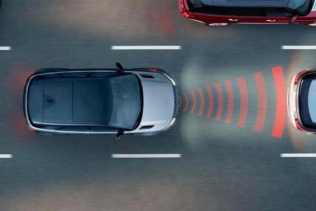 Adaptive Cruise Control Range Rover Evoque Safety Technology and Driver Assistance features are a great help on southern California highways. See the Evoque at Land Rover Mission Viejo