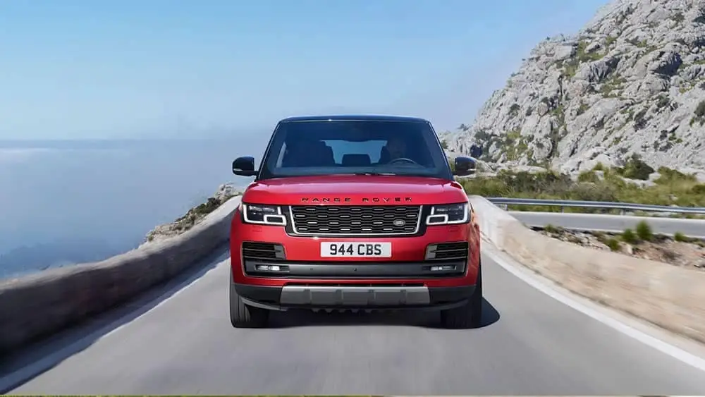 2019 Land Rover Range Rover Driving Front End View