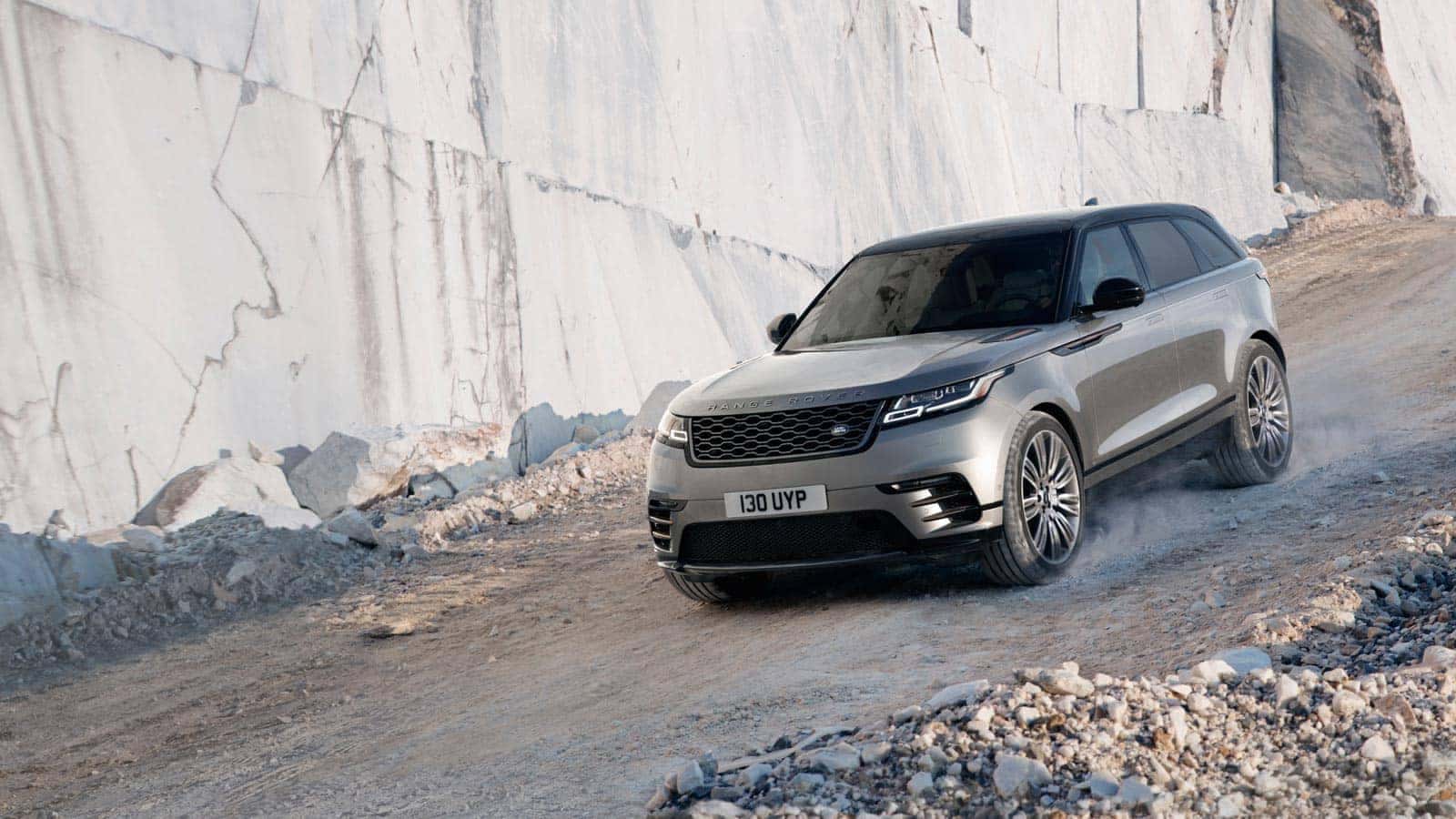 2019 Land Rover Range Rover Velar Off-Roading Down Rocky Mountain Hill