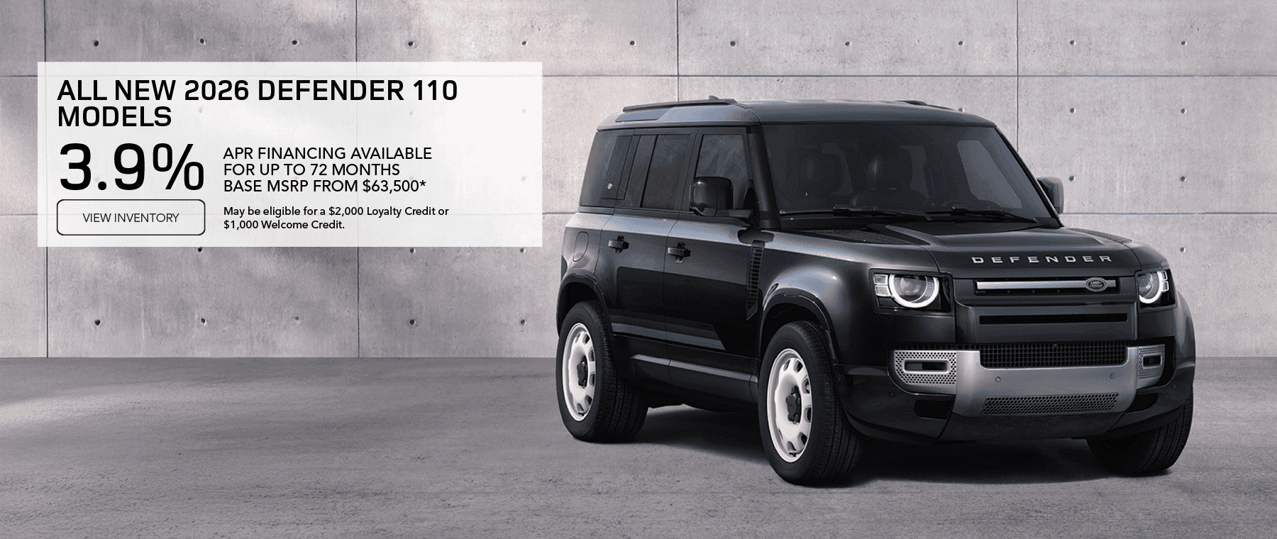 New 2026 Defender 110 APR National Offer September