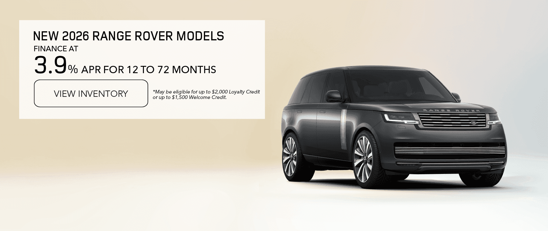 New 2026 Range Rover APR National Offer September