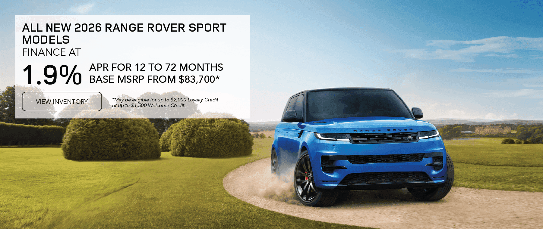 New 2026 Range Rover Sport APR National Offer September