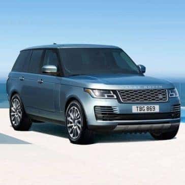 2019 Range Rover parked by water