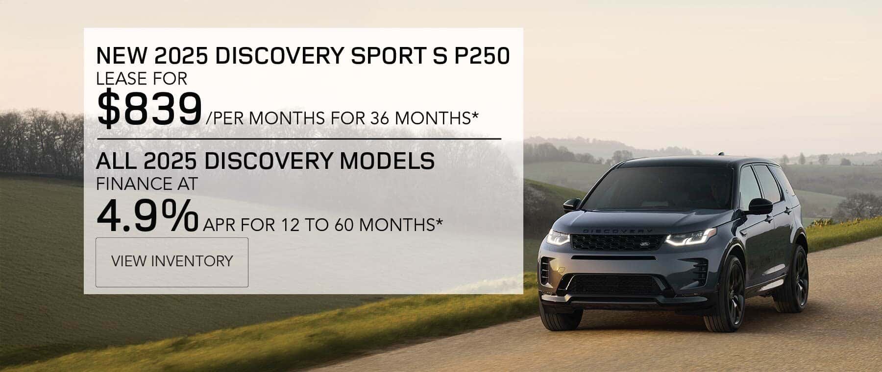 2025 Discovery Sport S P250 Lease and APR details
