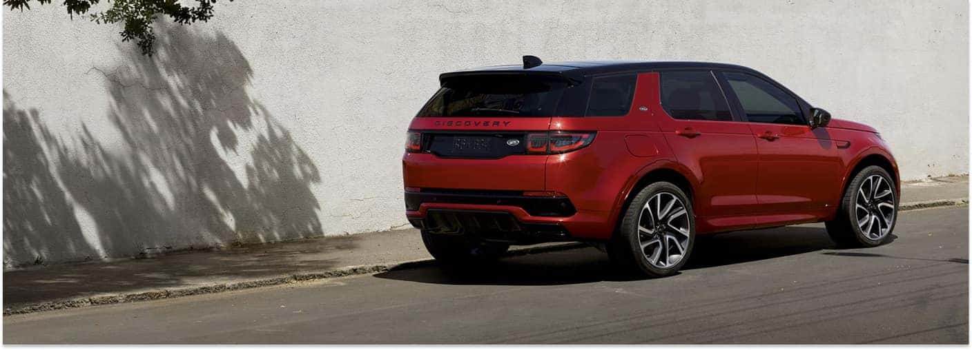 Red 2025 Discovery Sport Parked On The Side Of The Road